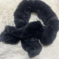 ファーマフラー　スヌード　黒