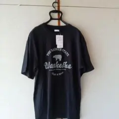 1087）新品未使用　クマ綿100 半袖リラックストップス＆パンツ