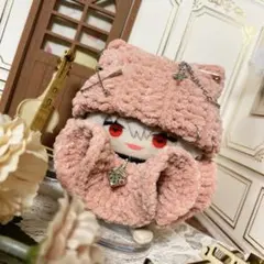 猫耳帽子＋ポンチョcp【匿名配送】にじぱぺっと　にじぱぺ　ぱぺ服　帽子　ぬい服