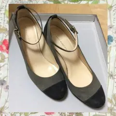 美品☆FABIO RUSCONI アンクルストラップパンプス