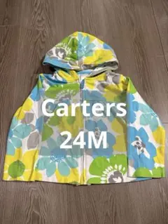【Carters 24M❣️】花柄フード付きパーカー　カラフル　80cm 90cmのサムネイル
