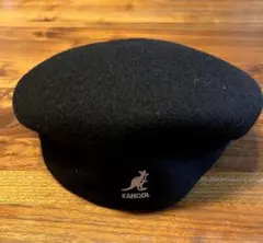 KANGOL 504 ハンチング 帽 M ウール 黒