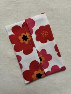 ポケットティッシュケース（A483）北欧風花柄　ハンドメイド