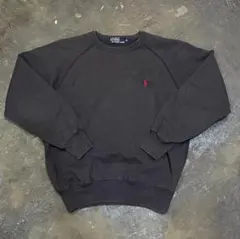90s Polo by Ralph Lauren 墨黒 フェード スウェット M
