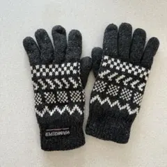 冬用 手袋 グローブ WARMKEEPER グレー 二重作り