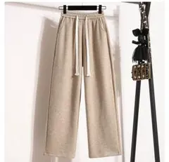 ワイドパンツ レディース ハイウエスト 着痩せ 無地＆シンプル オシャレ