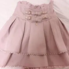 リズリサ 2連リボンベルトスカパン ピンクのサムネイル