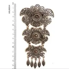 アンティーク調 フラワーブローチ 上品 ゴールド レディースアクセサリー