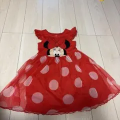 ミニーマウス 水玉ドレス 赤 半袖