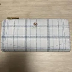 &choueffe チェック柄長財布 ホワイト/グレーのサムネイル