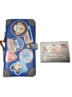【難あり】ダッフィー マルチケース＆ミニ財布 2点セット リメイク素材用