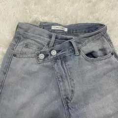 MOUSSY ハイウエスト デニムライトブルー