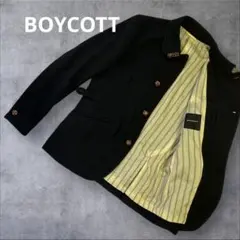 【BOYCOTT】Pコート風ジャケット 襟ベルト ウール混 黒 2 メンズ