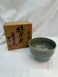 極美品】水広陶窯 李貞夏作 高麗青磁 象嵌雲鶴文 平茶碗（東国窯 共箱