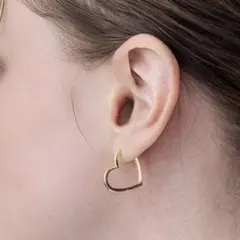 STAR JEWELRY スタージュエリー K10 ハートフープピアスのサムネイル