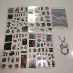 新品未使用サンリオシナモロール ステッカーシートとキーホルダーカードセット