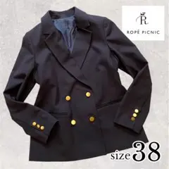 ROPÉ PICNIC ロペピクニック　ダブルブレスト　紺ブレ　金ボタン　38