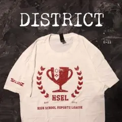 DISTRICT Tシャツ eスポーツ　トロフィー　オフホワイト