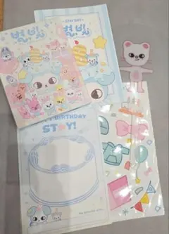 stay バースデー　カフェ　スキズ　ヒョンジン　うちわ　ソウル