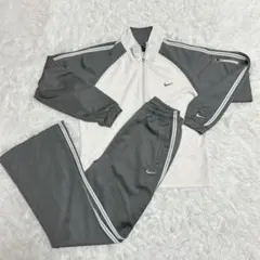 Nike レディース ジャージ上下セット ホワイト/グレー Lサイズ 日本製