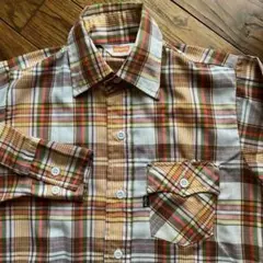 希少！70s OLD Levi's オレンジタグ ビッグE 長袖 チェックシャツ