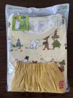 【未開封で発送】120サイズ ユニクロ 半袖 パジャマ ムーミン（黄色）