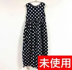 【merlot】未使用アソートワイドオールインワンパンツドット柄ブラック春夏のサムネイル