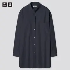 【未使用】完売品 UNIQLO U オーバーサイズシャツ（長袖）襟なし