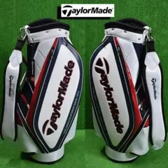 TaylorMade/テーラーメイド ゴルフ キャディバッグ【白/青/赤】美品