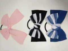 シフォンリボン ヘアゴム 3点セット