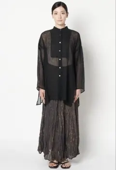 HELIOPOLE CRUNCHY LINEN TUNIC SHIRTのサムネイル