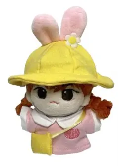10cmぬい服 幼稚園コーデ うさ耳ポンチョ＋帽子セット ぬいぐるみ服 推しぬい