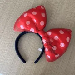 ミニーマウス 赤い水玉カチューシャ