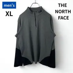 ノースフェイス ハーフジップスウェット メンズ XL グレー ブラック 韓国限定