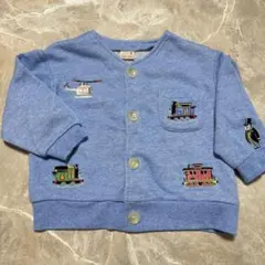 petit main トーマス刺繍 カーディガン90
