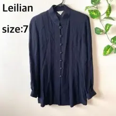 【レリアン】長袖ブラウス シャツ きれいめ ゆったりサイズ 肩パッドあり