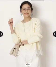 アルページュストーリー　オリジナル　裾レース　ニット　M 公式サイト購入のサムネイル