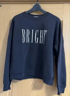 GU ブラック プリント 裏起毛トレーナー XL