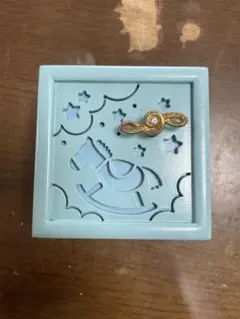 木製 オルゴール ライトブルー イッツアスモールワールド