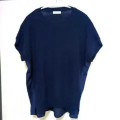 earth music&ecology　ネイビー ノースリーブ　ニットベスト　F