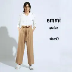 美品 emmi atelier ハイウエスト ワイド パンツ ウォッシャブル .