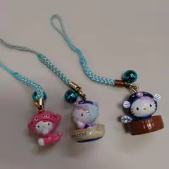 琵琶湖、山口、浜名湖限定ご当地ハローキティ ストラップ付きフィギュア 3個セット