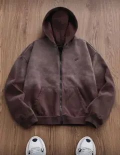 ち*ゃ様 ダークブラウン フード付きパーカー