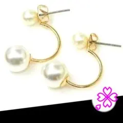 ピアス　レディース　ゴールド　シンプル　パール　大人可愛い　韓国　ブランド