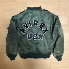 AVIREX バックアーチロゴ 刺繍 L-2B フライトジャケット カーキ L