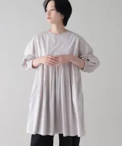 《natural by clip》ギャザーダブルフロントチュニック