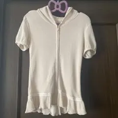 ☆L'EST ROSE☆ ジップアップパーカー 半袖 フリルのサムネイル