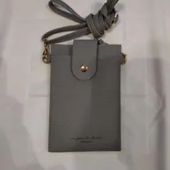 スマホショルダーバッグ グレー