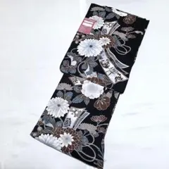 ◇大人浴衣◇上品高貴な丸菊づくし狢菊涼し浴衣◇新品 呉服店購入 大正
