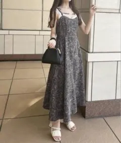 apres jour アソートチャーム付き ツイード キャミワンピース F